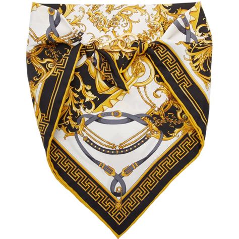 versace red bandana t shirt printed|Versace scarves for women.